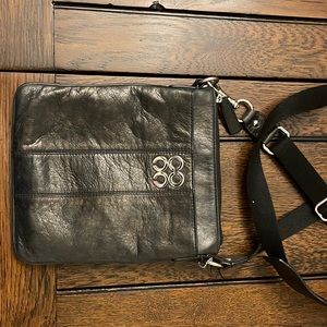 Coach black leather Messenger Crossbody